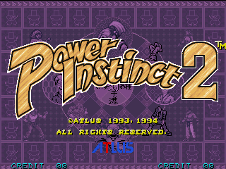 Power Instinct 2 (US, Ver. 94+04+08) Title Screen